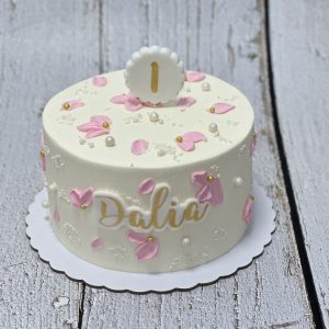 TARTA PERLAS Y FLORES