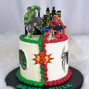 Tarta Spiderman vs Hulk